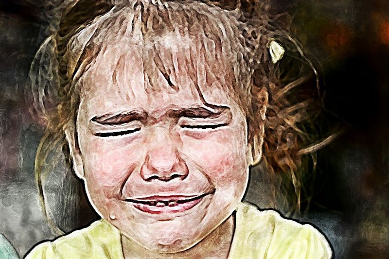 'All she could do was cry'